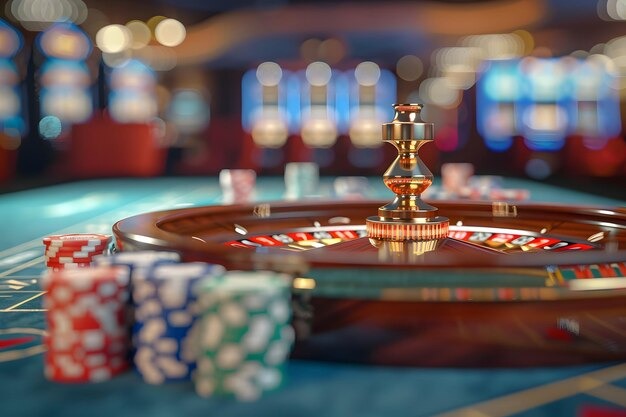 Blackjack table at hoki777 login with dealer and player positions